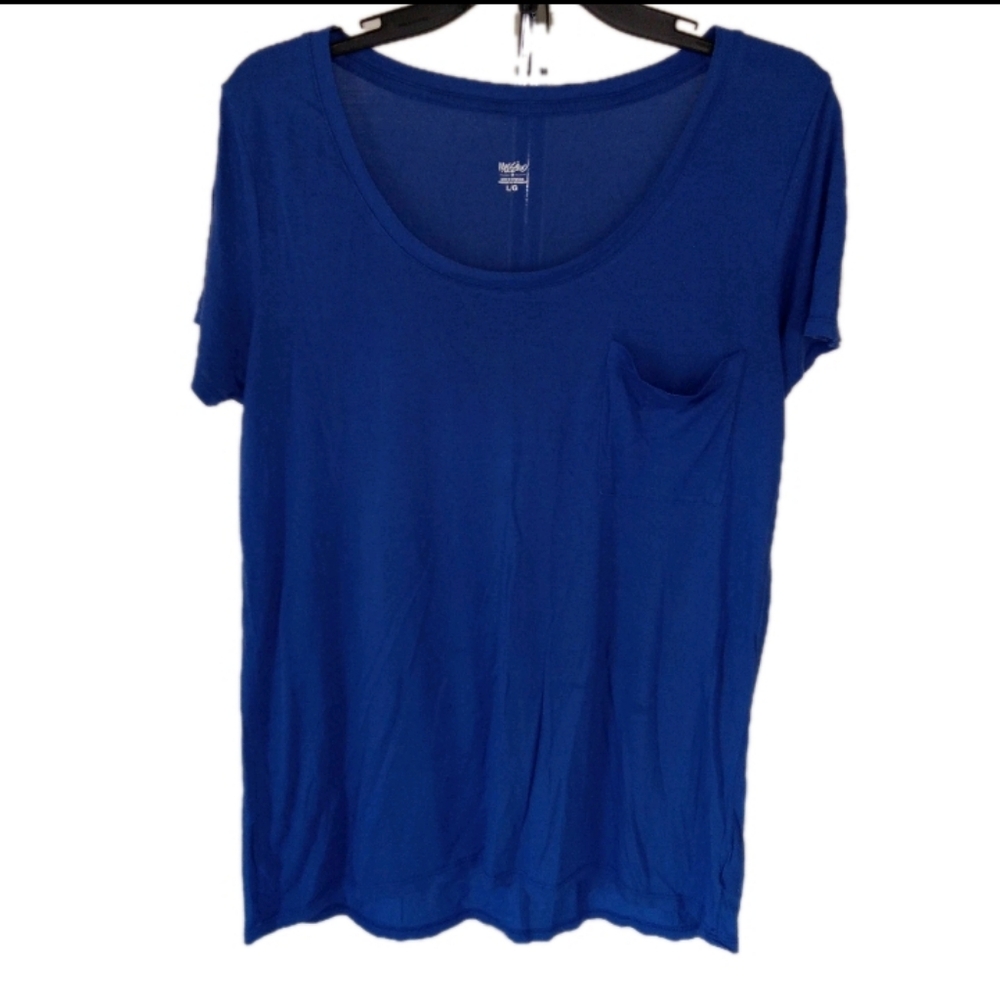 Messino Periwinkle Short Sleeve Tunic Style Tshirt Large